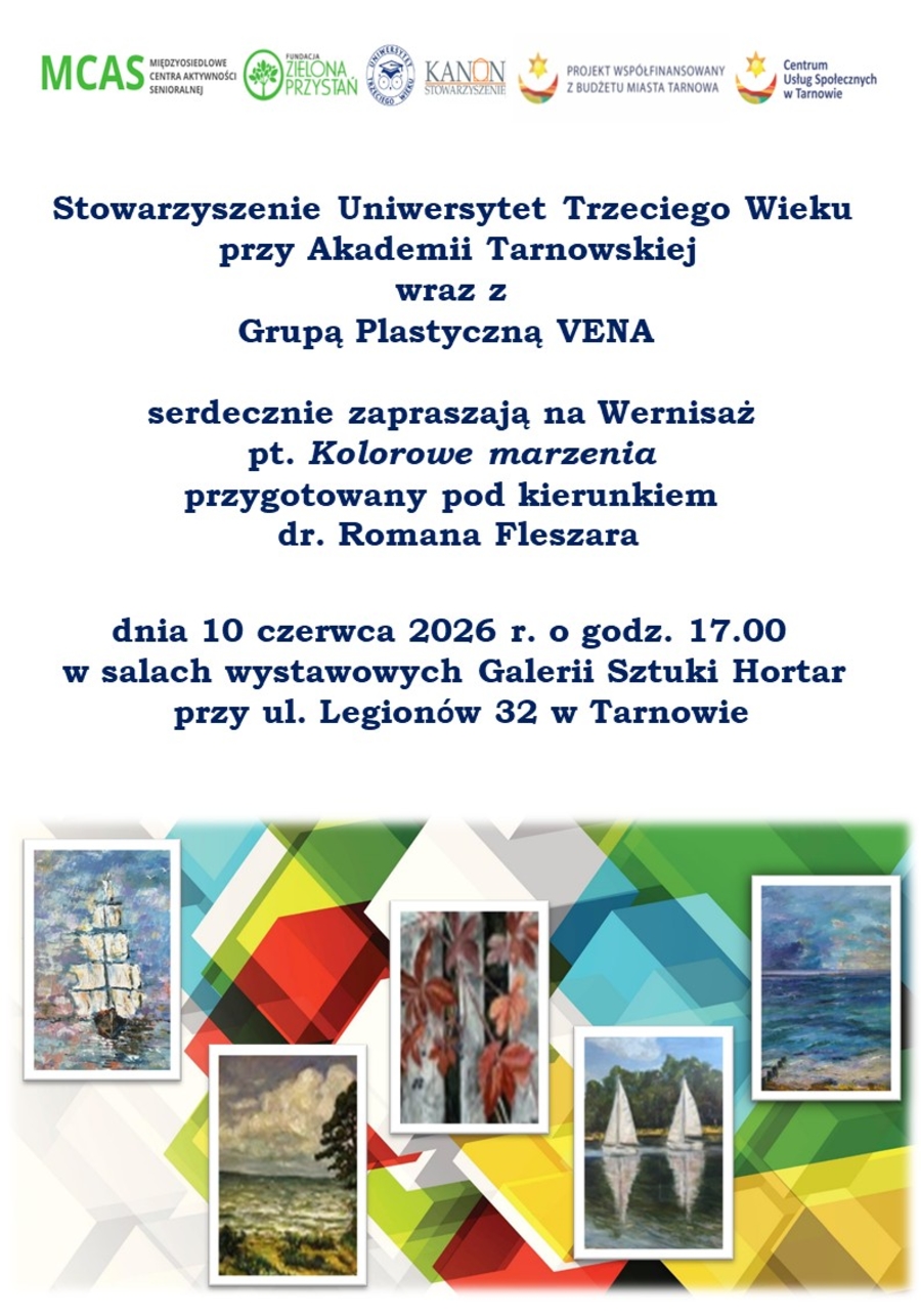 Plakat wystawy "Kolorowe marzenia"